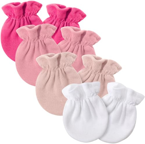DRESHOW Guantes para Bebés Recién Nacidos Guantes de Algodón que No Se Rayan para 0-6 meses