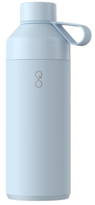 Ocean Bottle Bouteille d'eau originale en acier inoxydable de 1000 ml (bleu glacier) | Réutilisable et durable, garde les boissons froides et chaudes, cadeau respectueux de l'environnement