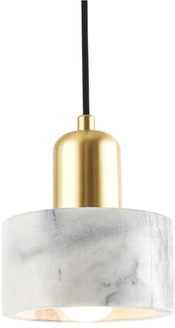 LIGKIN Pendelleuchte aus Marmor Skandinavisch Kreative Kleine Hängeleuchte Moderne, E27 Hängelampe Vintage Minimalistische Deckenbeleuchtung Deko für Schlafzimmer, Bar, Küche