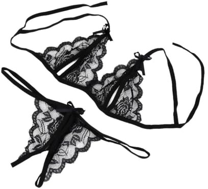 Reggiseno Aperto Davanti Hot Costume Donna Lingerie Two Piece Lace Bra And Panty Set for Sex Sexy Cutout Exotic Boudoir Sleepwear Completo San Completino Donna Sexy Hot Rosso