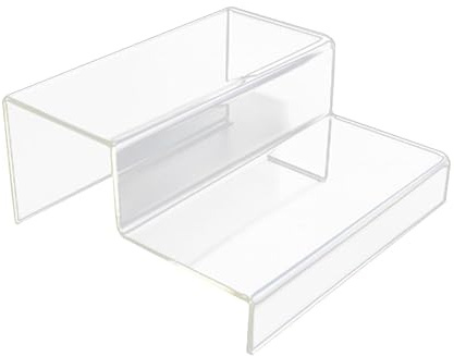 Rialzo per mensole in acrilico, accattivante alzata in acrilico, espositore a 2/3 strati, espositore per scale e caramelle, per gioielli e scarpe