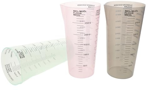 CIYODO 3 Pièces Gobelet Doseur pour Lessive Liquide avec Graduation Précise, en Plastique Ultraléger, pour Lessive et Assouplissant Buanderies ou Paquet de Sport