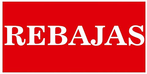 Vinilo de Rebajas 100% Removible Microventosa | Cartel Rebajas | Rebajas en tu escaparate | Pegatinas adhesivas Rebajas | Ofertas de su establecimiento Rebajas | Descuentos de su establecimiento