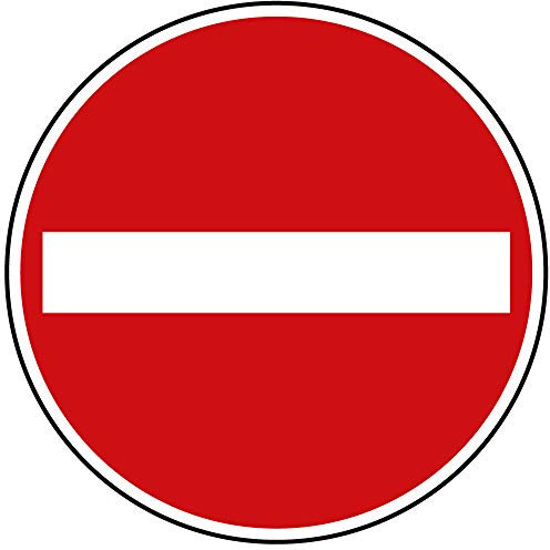 Verkehrszeichen Verbot der Einfahrt Nr. 267 | Ø 420mm, Alu 2mm, RA1 | Original Verkehrsschild nach StVO mit RAL Gütezeichen | Dreifke®