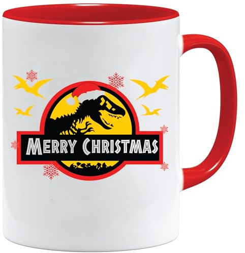 Tasse mit spruch | Jurassic Park Christmas | Weihnachtstasse mit Spruch lustig | Weihnachten lustig Kaffeebecher mit Spruch