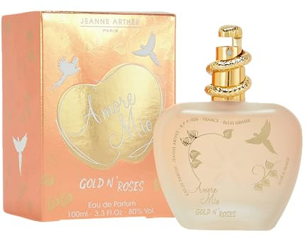 JEANNE ARTHES - Parfum Femme Amore Mio Gold'n Roses - Eau de Parfum - Flacon Vaporisateur 100 ml - Fabriqué en France À Grasse