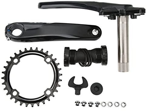 QANYEGN 170 Mm Fahrrad-Kurbelarm-Set Und 32 Zähne Kettenblatt, Fahrrad-Kurbelarm-Set Tretlager, Fahrrad-Kurbelgarnitur aus Aluumlegierung Für Straßen- Und Mountainbikes.
