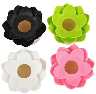 Cabilock Organizer Raffinato Loto Forma Bianca e di con in Coperchio per Creativo Dispenser Stuzzicadenti Cotton Fioc Trucco e Decorazione Casa