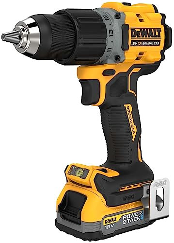DEWALT DCD800E2T-GB 18V XR Brushless Hammer Drill Driver 2 X POWERSTACK and TSTAK Kitbox