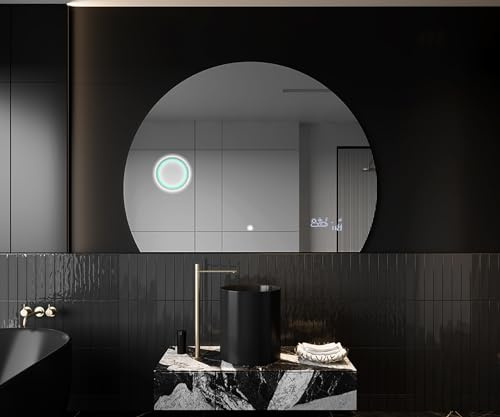 A ARTFORMA Specchio 130x97 cm OKRHC221 x58, LED, Illuminazione | su Misura, moderno specchi con illuminazione, retroilluminato, OKRHC221