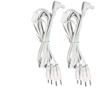 TENS-Kabel Elektrodendrähte 2,35 mm Elektrodenkabel TENS-Gerät Ersatzkabel Verbindungskabel für TENS-Einheit Physiotherapiegerä 2 Stück