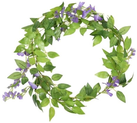 Bulliing Künstliche Blumengirlanden 6 STK. Blumengirlande Deko KüNstliche Blumen Deko Blumen Blumengirlande Outdoor Lila 200 cm