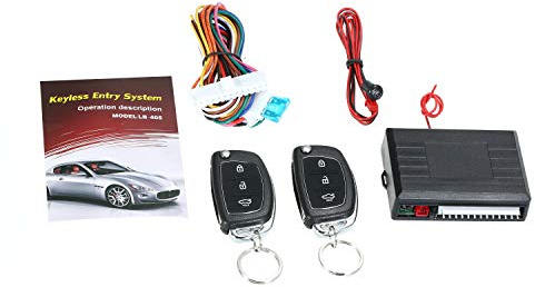 HUIOP Serrure De Porte De Voiture,Serrure De Porte De Voiture Universelle Système De Déverrouillage sans Clé Système De Verrouillage Central avec Télécommande Support De Coffre À Télécommande 1