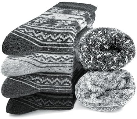 Occulto varma strumpor kvinnor 6 pack (modell: Frida) Grå Mix 39-42