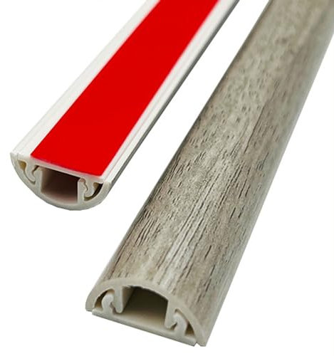 Serenitison Self Adhesive Outdoor Cable Covers,Floor Cable Protector,Imitation Porcelain Floor Trunking,Decorative Wire Hider,PVC Wire Cover,Cable Channel To Protect Wires Prevent Cable Trips