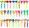 WUSJCOF 30 pièces Langue De Belle Mere, Sifflet Enfant, Pour Anniversaire d'enfant, Serpentins, Fête Olympique, Souffleur de fête, cotillons, confettis, photobooth fete (Couleurs Mixte)