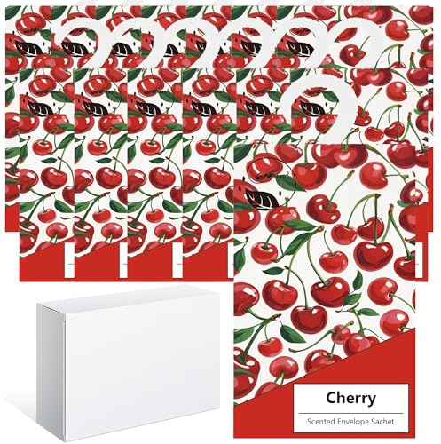14pcs Wäscheduft Schrank Duftsäckchen Kleiderschrank Dufterfrischer, Duftbeutel Kleiderschrank Duft Hanging Beutel, Schrankdeo Natürlichen Geruch Sachet Duft, Schrankduft Frische (14Kirsche)