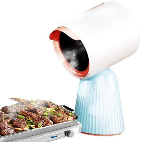 Mini Desktop Cooker Hood, Portable Extractor Fan Kitchen with 3 Speed Adjustment and Detachable Filter, 260m³/h Strong Suction Power, Desktop Range Hood for Indoor BBQ, Hot Pot, RV Kitchens