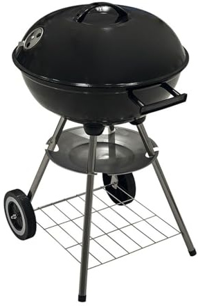 Avilia Holzkohlegrill mit Deckel aus Edelstahl, 44,5 x 69 cm – perfekter Grill im Freien mit robuster Struktur, geräumiger Oberfläche und Rollen für einfachen Transport