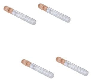 Cabilock 2 Piezas Tetera de tubo de ensayo difusor de té tapas taza de té infusores dosificación inusual colador contenedor de vidrio de almacenamiento herramienta de filtro de té de madera