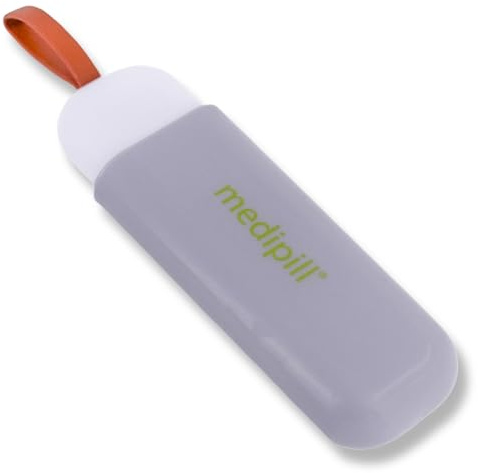 MEDIPILL - Pilulier journalier | Boîte à médicaments rectangle | Petit distributeur de pilules de voyage | 3 compartiments sécurisés | Plastique sans BPA | Une Pièce | MED-PC3