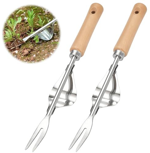 2 PCS Hand Weeder Tool Garden Weeding Tool, 2025 Weed Remover Tool Uprooting Weeding Tool Gardening Weeder Tool with Ergonomic Handles for Yard and Garden