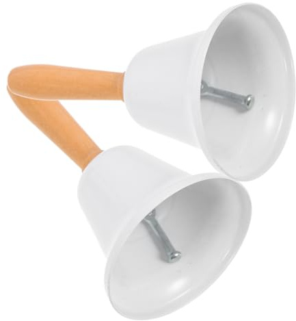 STOBAZA 2piezas Campana De Metal Campanas De Servicio De Llamada para Restaurante o Bar Adorno Navideño para Plato De Mano De Mesa