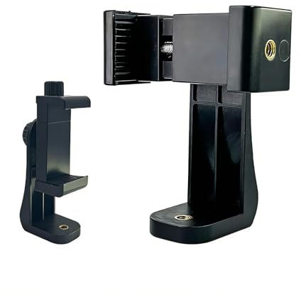 SEYUGOPTI Treppiede per telefono, treppiede per cellulare, con vite da 1/4, per iPhone 17/16 Pro/16 Pro Max, 15/15 Pro e smartphone Android, selfie stick, supporto per fotocamera, rotazione a 360°