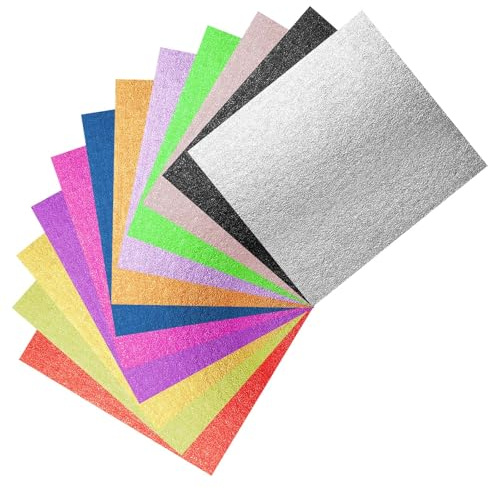 Nogeqi 240 hojas de imitación de hojas de oro, 8,5 x 8 cm, pan de oro para manualidades, manualidades, lámina de oro de colores, hojas doradas, proyecto de arte, artesanía, decoración de muebles