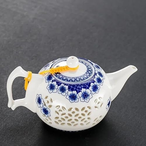 Set Da Tè Per Adulti Accessori Per Set Da Tè Fatti A Mano In Porcellana Bianca, Teiera 240 Ml, Squisita In Ceramica Scavata, Con Filtro Per La Casa Set Da Tè Portatili(Type-G)