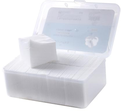 HONMEET Almohadillas Faciales Desechables de Tela No Tejida de Color Claro, Ligeras y Suaves para Desmaquillar y Cuidado Facial, Paquete de 1000 Unidades