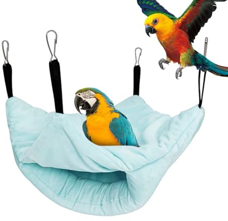 Parrot Warm Bed - Double-Layered Warm Bird Nest - Parakeet Cage Accessories for Outdoor Indoor Playing Feeding Sleeping Breeding Hiding Perching Resting Nesting Aviary