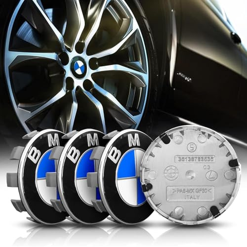 4pcs Wheel Centre Caps for BMW 68mm, Replacement Wheel Caps - Wheel Center Covers