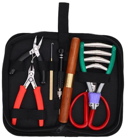 Jectse Werkzeuge Zum Bespannen von Badmintonschlägern, Metall mit Hoher Härte, Unverzichtbares Kit Zum Voreinfädeln Bis Zur Endbearbeitung, Einfach zu Bedienen, Perfekt für Besaitungsbegeisterte