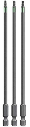 kwb 3 Bits 150 mm Torx T10, T15, T20 Set Torsion 123243 (TQ 60 Stahl, Torsionszone, ISO 1173 Antrieb C6.3), L