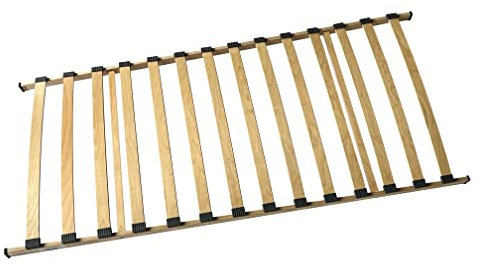 ACAZA Sommier 90 x 200cm à Lattes - Cadre de Lit en Bois sans Pied - pour 1 Personne - 14 Lattes Séparées