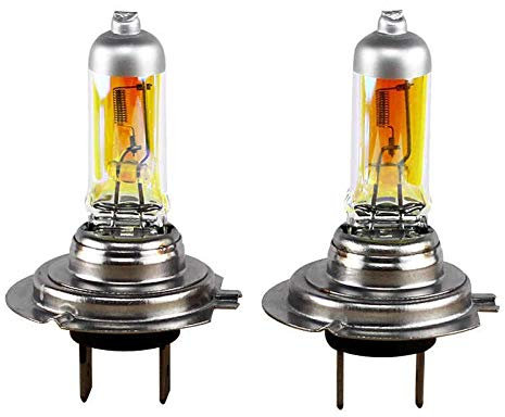 2xSt. AQUA VISION H7 55W PX26d 12V Halogen Lampen Auto Birnen 3000k YELLOW/GELB Abblendlicht Fernlicht Zusatzscheinwerfer Nebelscheinwerfer - Hallenwerk