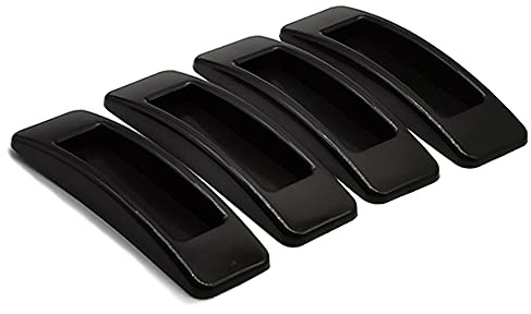 Alamic Self-Stick Instant Cabinet Drawer Handle Multipurpose Cabinet Knobs Helper Auxiliary Kitchen Cabinet Sliding Door Window Handle Convenient Opening Stick-on Handles (Black)