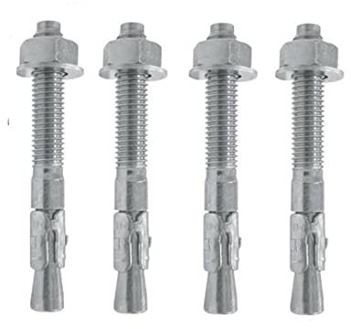 M12 x 120mm Pallet Racking Floor Concrete Ground Anchor Fixing Bolts Bolt (10)