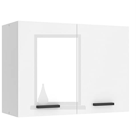 Belini Hängeschrank Küche SG 80 cm, mit 2 Türen, Weiß Hochglanz | Küchenschränke, Oberschrank, Küchenhängeschränke, Wandschrank Hängend