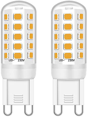 Ugvmn G9 LED Glühbirne 5W Entspricht 28W 30W 40W Halogenlampen, GU9 Led Birne Warmweiß 2700K, G9 Leuchtmittel LED Lampen, 420lm, AC 220-240V, Nicht Dimmbar, Kein Flimmern, 2er Pack