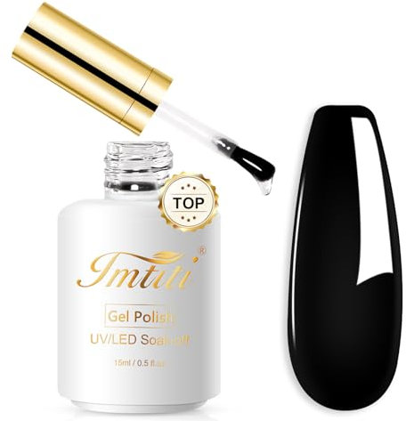 Imtiti No Wipe Top Coat, 15ml Gel Top Coat UV Nagellack High Gloss Long Lasting Überlack Soak Off UV Led Für Gelnägel Nageldesign Nail Art Maniküre Set