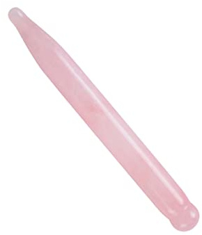 Rosenquarz Natürlicher Kristall Massagestab, für Gesicht und Augen | Leicht, Hautfreundlich, Glatte Oberfläche, für Professionelle Anwendung und Zuhause, 1 Stück