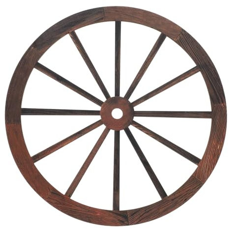 HOLIDYOYO Holz Wagenrad Wanddekor Vintage Rad Für Zuhause Schlafzimmer Dekoration Garten Schmuck