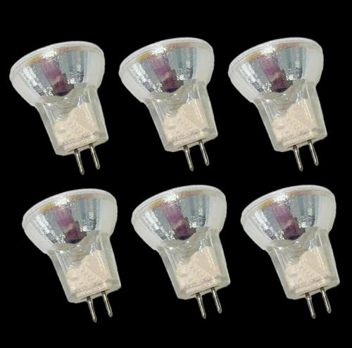 UGEFKMQ 6PC 35Watt MR8 12V 10W Halogen-Leuchtmittel Niederspannungslampe GU4 dekorative Halogenlampe MR8 12V 5W dimmbar 12V-10W