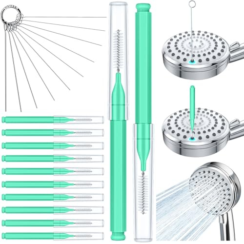 Lumkew Lot de 20 outils de nettoyage pour pommeau de douche - Vert