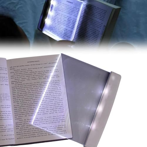 Lampada da lettura multifunzionale a LED a schermo piatto, per visione notturna, luce piatta per libri per leggere a letto di notte, luce da lettura stile segnalibro, regalo divertente per lettori
