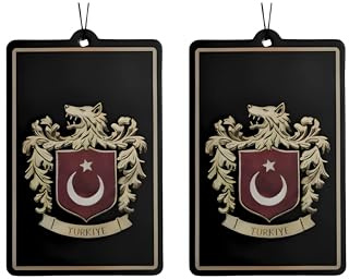 Lot de 2 désodorisants avec motif Osmanli Tugrasi - Arbre parfumé pour voiture - Désodorisant de voiture - Désodorisant amusant pour voiture