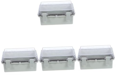 Gatuida 4pcs Box Plastic Electrical Box Outdoor Junction Weatherproof for Outdoor Fixtures Compact
