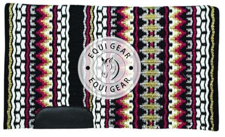 EQUIEMPRESS Sattelunterlage Western Show/Westernsatteldecke aus Neuseelandwolle, Top Wool Pad Sensor Flex (Anpassung möglich) A-361 (36 x 42)